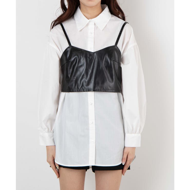【セット売り】REDYAZEL フェイクレザーデザインビスチェ、スカパンセット セット売り】REDYAZEL フェイクレザーデザインビスチェ