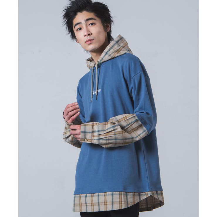 レイヤードチェックbigtパーカ 品番 Wg Wego Men ウィゴー のメンズ ファッション通販 Shoplist ショップリスト