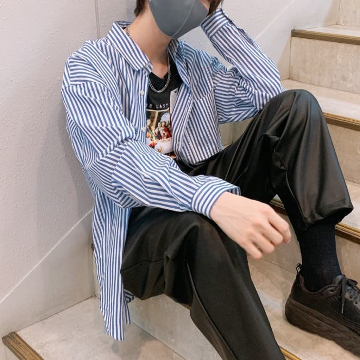 ストライプBIGシャツ [品番：WG010078509]｜WEGO【MEN