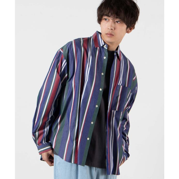 ストライプBIGシャツ [品番：WG010078509]｜WEGO【MEN】（ウィゴー）の