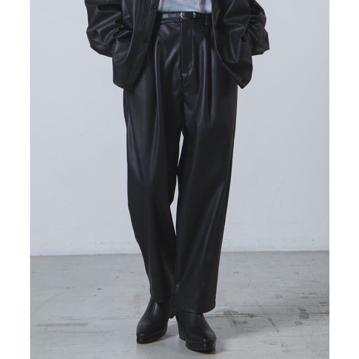 フェイクレザーバルーンパンツ [品番：WG010078507]｜WEGO【MEN