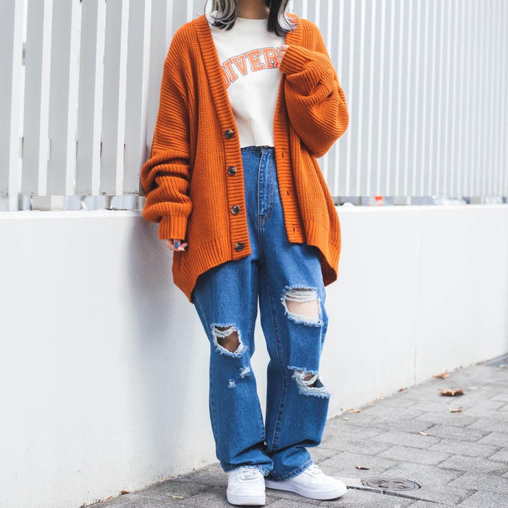 VICOLO 売れ筋商品|||ヴィコロ カーディガン アウター レディース Cardigans Orange アンサンブル＆セットアップ可能】モールカーディガン