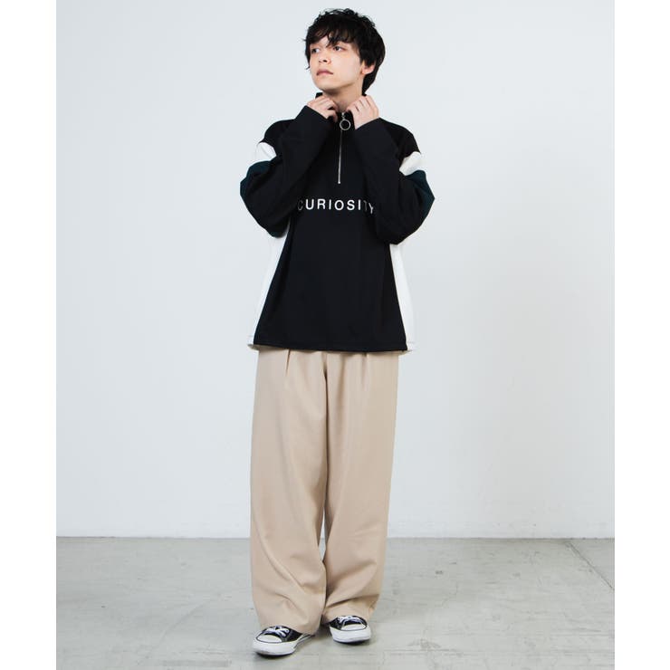 カラーブロックハーフZIPプルオーバー [品番：WG010078936]｜WEGO【MEN