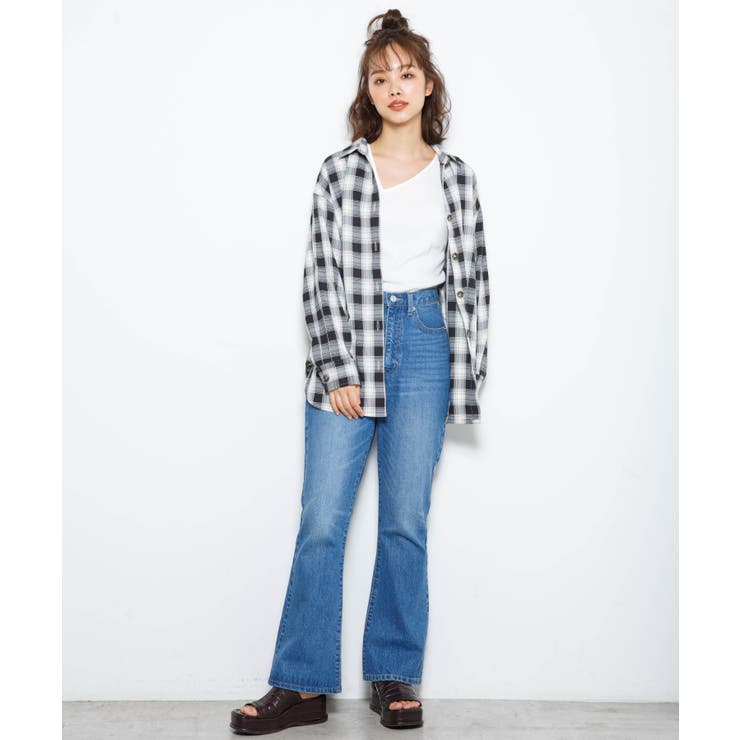 アシメタンクsetチェックBIGシャツ  | WEGO【WOMEN】 | 詳細画像7 