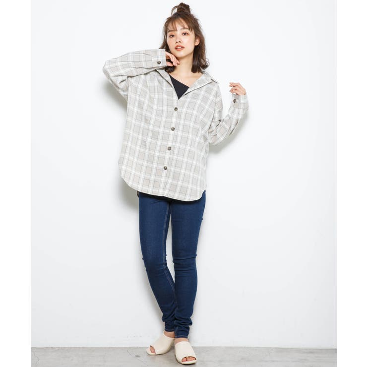 アシメタンクsetチェックBIGシャツ  | WEGO【WOMEN】 | 詳細画像6 