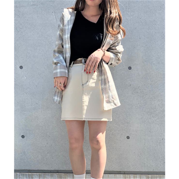アシメタンクsetチェックBIGシャツ  | WEGO【WOMEN】 | 詳細画像5 