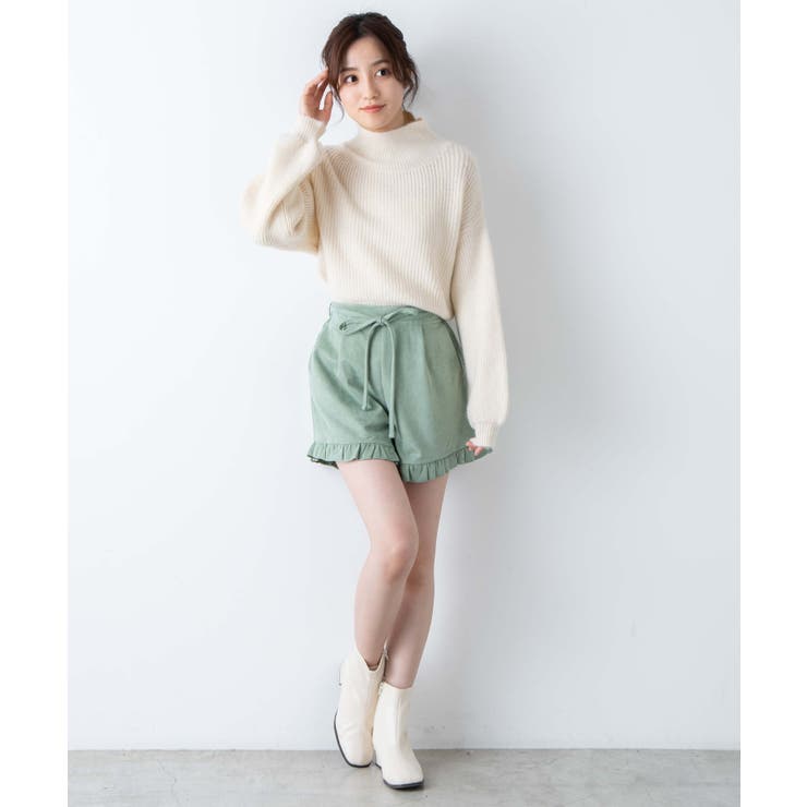リボン付フリルショートパンツ WE21SP12-L0028[品番：WG010077822