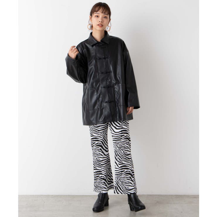フェイクレザーチャイナジャケット WE21SP12-L0032[品番：WG010077924
