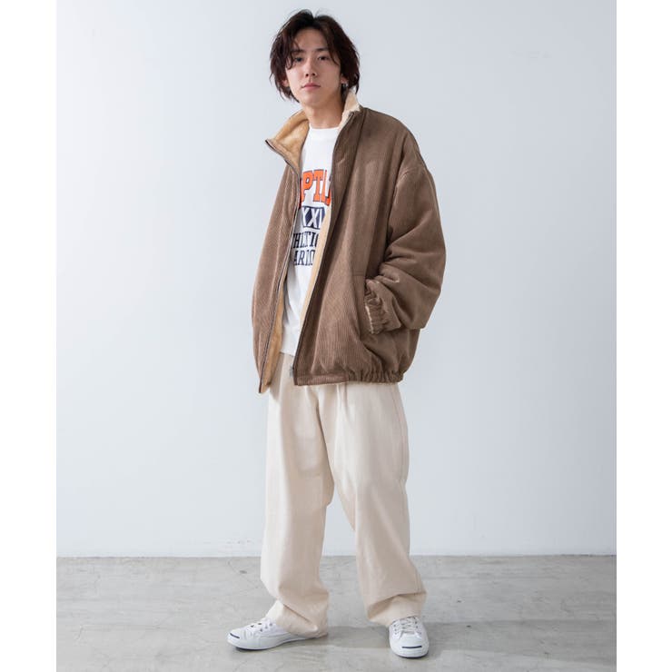 user_03102858　 リバーシブルコーデュロイ 刺繍ブルゾン FREAK'S STORE ブルゾン アウター 限定展開 リラックスフィット バック