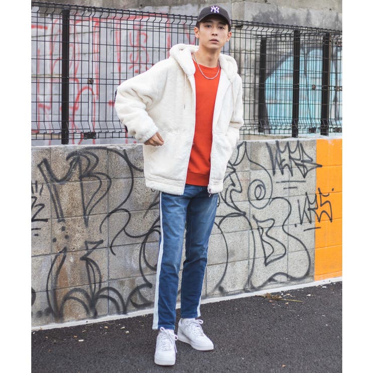 フェイクファーストレートラインパーカ 韓国  韓国ファッション[品番：WG010083082]｜WEGO【MEN】（ウィゴー）のメンズファッション通販｜SHOPLIST（ショップリスト）