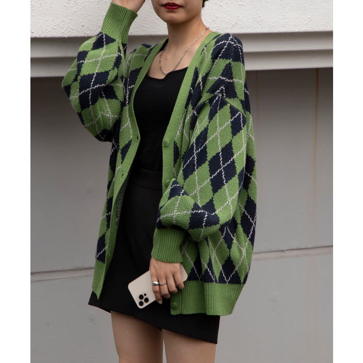 売れ筋商品|||イチ ニット&セーター レディース アウター IHNOVO - Cardigan - green Women Long Sleeve Knitted Short Cardigan V-Neck Button Down