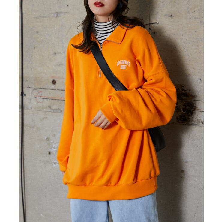 オーバーサイズハーフジッププルオーバー レディース 秋[品番：WG010084978]｜WEGO 【WOMEN】（ウィゴー）のレディースファッション通販｜SHOPLIST（ショップリスト）