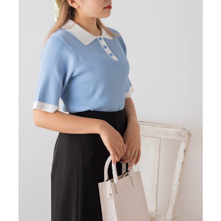 配色カラー半袖ニット 韓国 韓国ファッション 秋 冬 秋冬 品番 Wg Wego Women ウィゴー のレディースファッション 通販 Shoplist ショップリスト