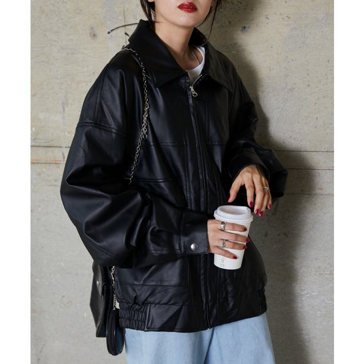 フェイクレザーBIGポケットブルゾン レディース  秋[品番：WG010084980]｜WEGO【WOMEN】（ウィゴー）のレディースファッション通販｜SHOPLIST（ショップリスト）