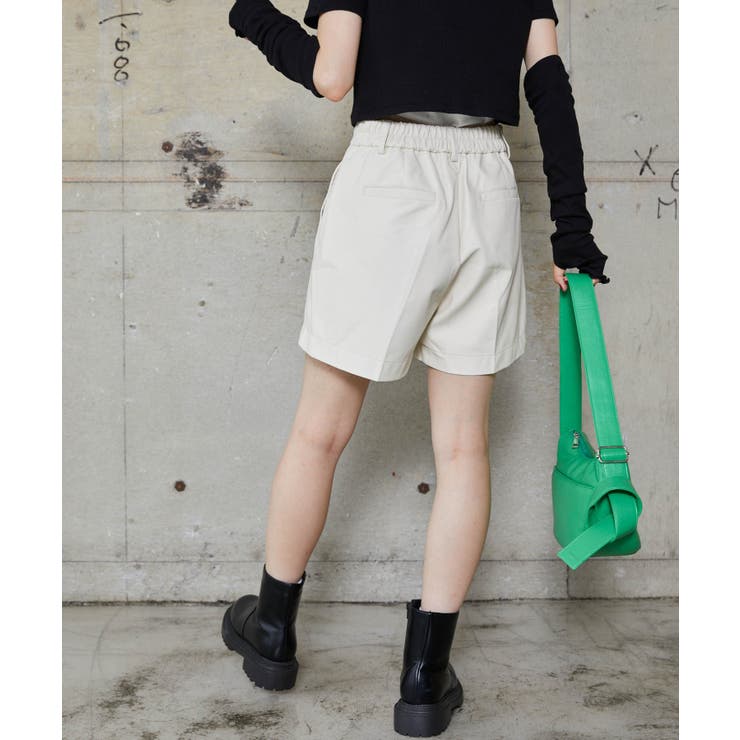 フェイクレザーピンタックショートパンツ 韓国 韓国ファッション[品番：WG010084748]｜WEGO 【WOMEN】（ウィゴー）のレディースファッション通販｜SHOPLIST（ショップリスト）