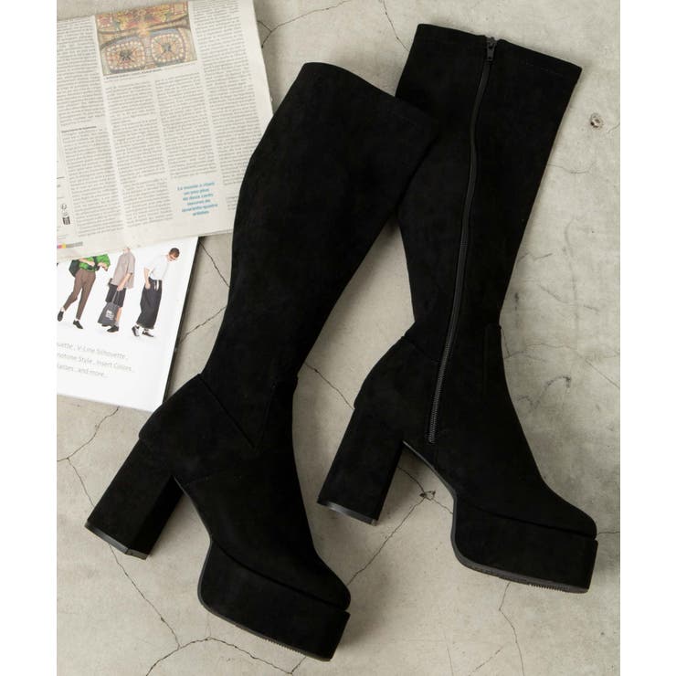 ブラックその他 | 美脚ストーム付きヒールロングブーツ 韓国 韓国ファッション | WEGO【WOMEN】