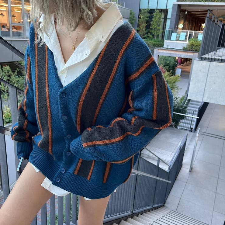 Aletta vita カーディガン プルオーバー 2way シアー リブ