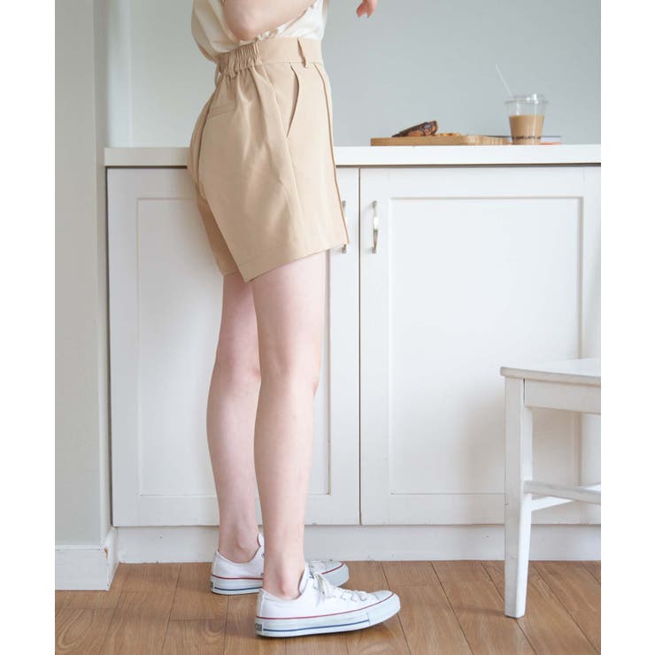 ピンタックショートパンツ レディース オールシーズン[品番