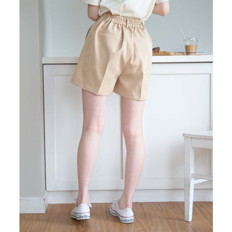 ピンタックショートパンツ レディース オールシーズン[品番