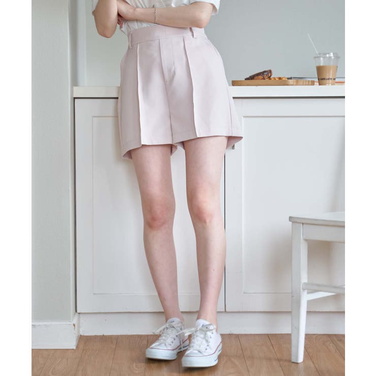 ピンタックショートパンツ レディース オールシーズン[品番