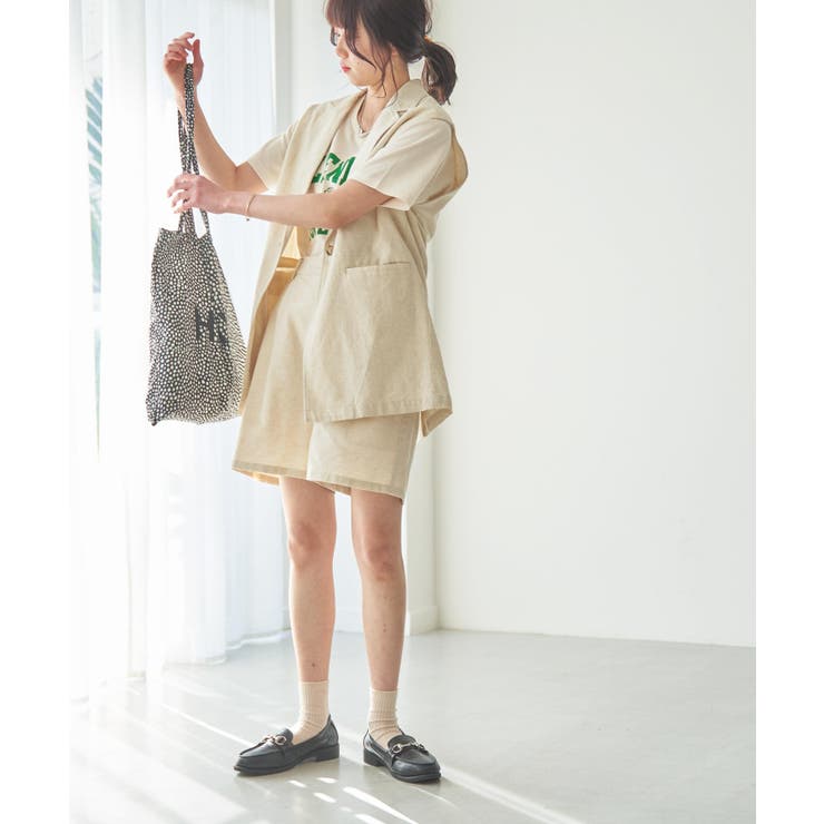 リネンブレンドノースリーブジャケット レディース  夏[品番：WG010084153]｜WEGO【WOMEN】（ウィゴー）のレディースファッション通販｜SHOPLIST（ショップリスト）