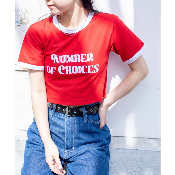 リンガーチビTシャツ レディース 夏[品番：WG010084152]｜WEGO【WOMEN