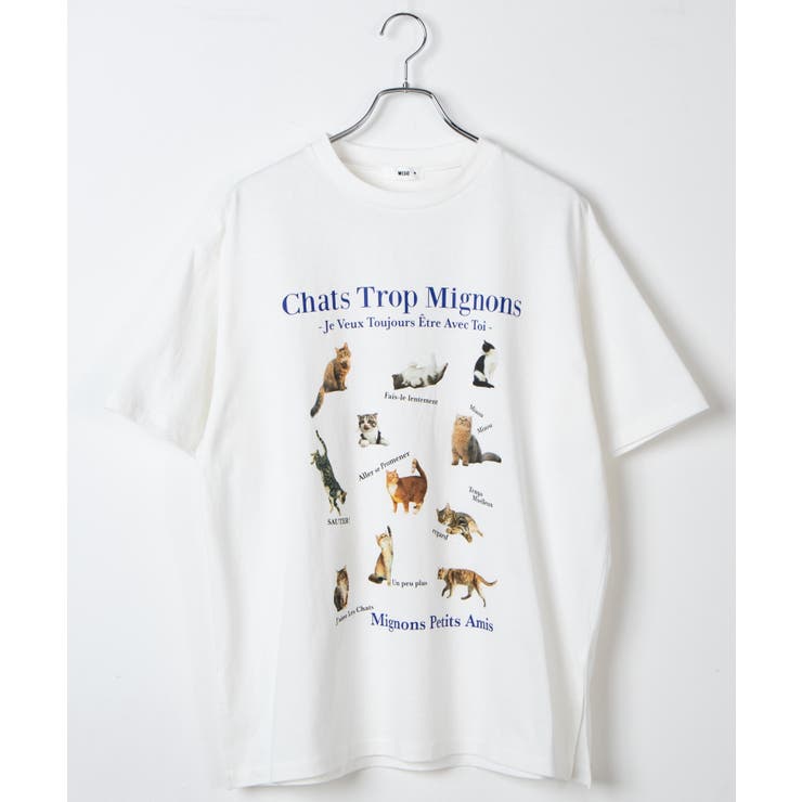 MUVEIL Tシャツ　アニマルプリント　パグ　レディース　サイズ38 ビームス MUVEIL Tシャツ アニマルプリント パグ レディース サイズ38