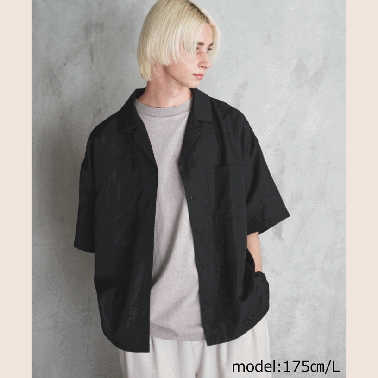 オープンカラーシャツ メンズ ユニセックス[品番:WG010084185 オープンカラーシャツ メンズ ユニセックス[品番:WG010084185