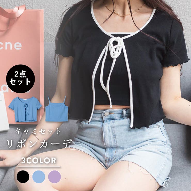 キャミセットリボンカーデ レディース 夏[品番：WG010084357