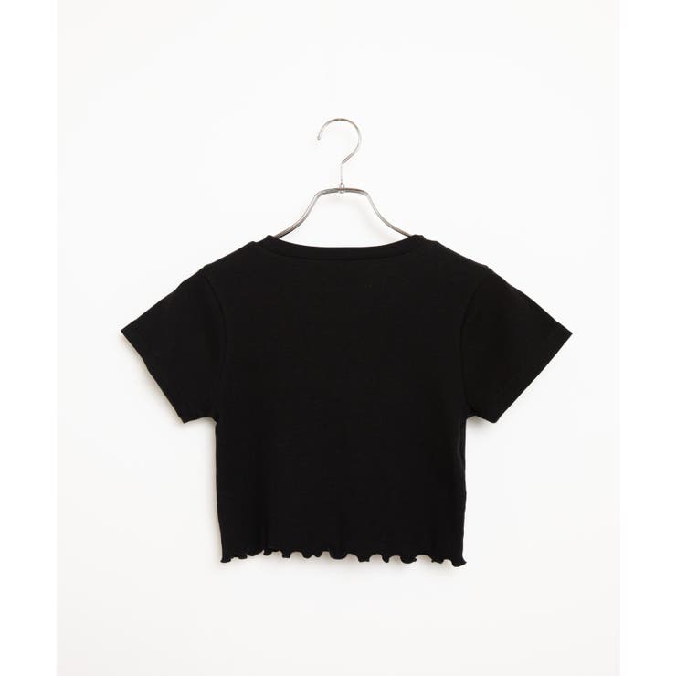 ドルガバ　Tシャツ ラインストーンロゴ　黒　ピチT y2k きらロゴ×短丈》ラインストーンTシャツ／Y2Kストリート [品番