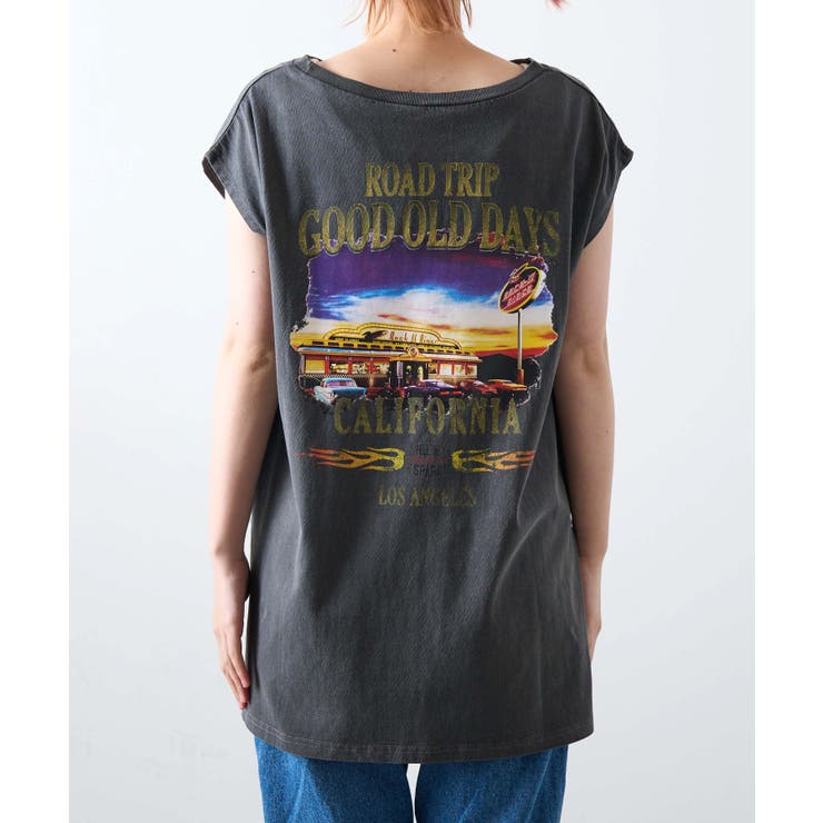 tシャツ ヴィンテージライクロゴノースリーブ レディース タンクトップ ヴィンテージライクワンポイントノースリーブ