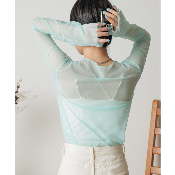 ワイドスリーブシアーロンt 韓国 韓国 ファッション 品番 Wg Wego Women ウィゴー のレディースファッション通販 Shoplist ショップリスト