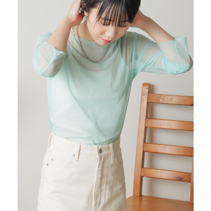 ワイドスリーブシアーロンt 韓国 韓国 ファッション 品番 Wg Wego Women ウィゴー のレディースファッション通販 Shoplist ショップリスト