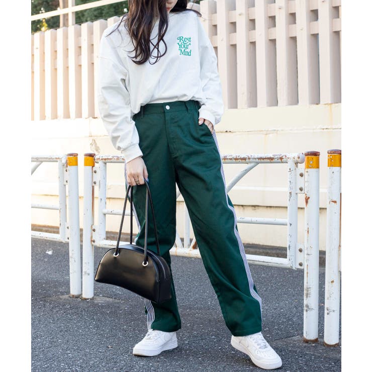 ラインチノテーパードパンツ 韓国  韓国ファッション[品番：WG010083520]｜WEGO【WOMEN】（ウィゴー）のレディースファッション通販｜SHOPLIST（ショップリスト）