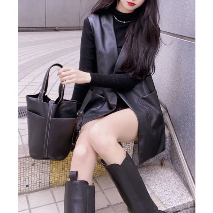 フェイクレザーベスト[品番：WG010083544]｜WEGO【WOMEN】（ウィゴー