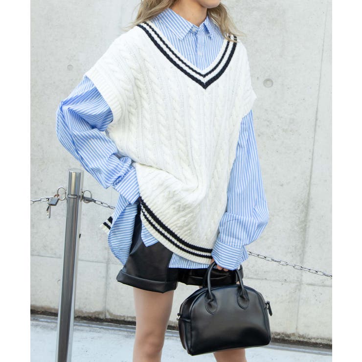 BIGシルエットケーブルベスト レディース  春[品番：WG010083574]｜WEGO【WOMEN】（ウィゴー）のレディースファッション通販｜SHOPLIST（ショップリスト）