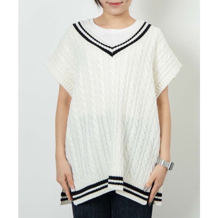 BIGシルエットケーブルベスト レディース  春[品番：WG010083574]｜WEGO【WOMEN】（ウィゴー）のレディースファッション通販｜SHOPLIST（ショップリスト）