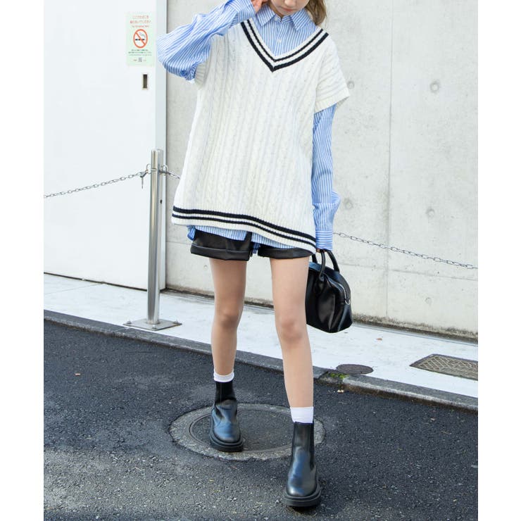 BIGシルエットケーブルベスト レディース  春[品番：WG010083574]｜WEGO【WOMEN】（ウィゴー）のレディースファッション通販｜SHOPLIST（ショップリスト）