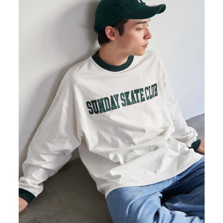 ヘビーウエイト リンガーBIGロンTシャツ 韓国[品番：WG010083438