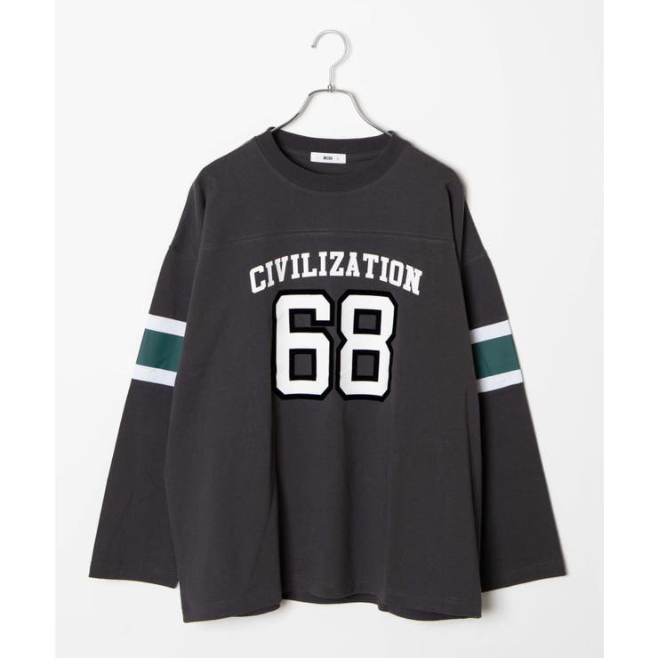 ヘビーウエイト フットボールBIGロンT 韓国 韓国ファッション