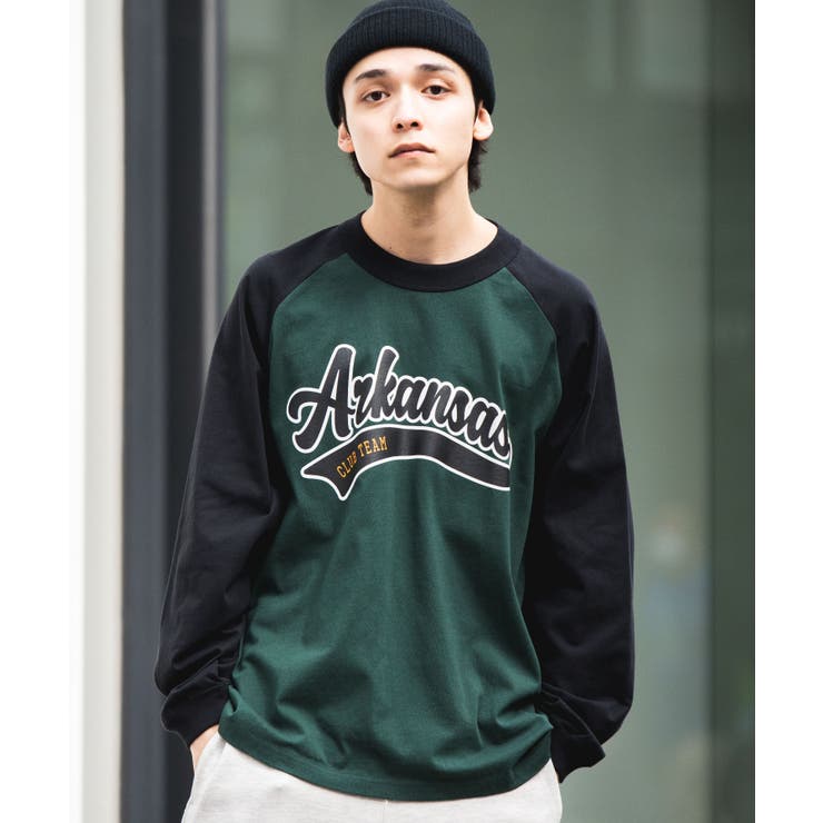 スタジアムロゴプリントBIGロンTシャツ 韓国 韓国ファッション