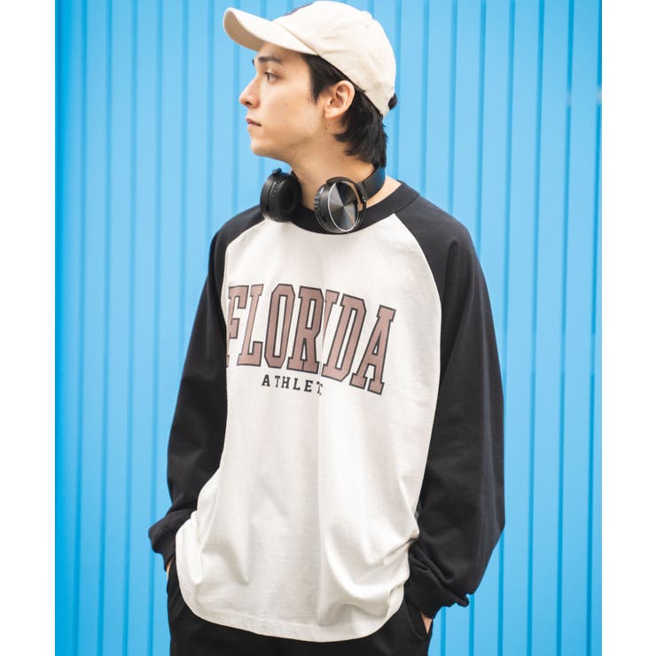 スタジアムロゴプリントBIGロンTシャツ 韓国 韓国ファッション