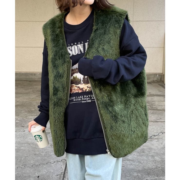 フェイクファーBIGベスト 韓国  韓国ファッション[品番：WG010083326]｜WEGO【WOMEN】（ウィゴー）のレディースファッション通販｜SHOPLIST（ショップリスト）