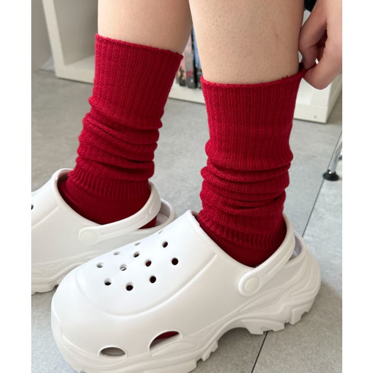レッド | ゆるルーズソックス | WEGO【WOMEN】