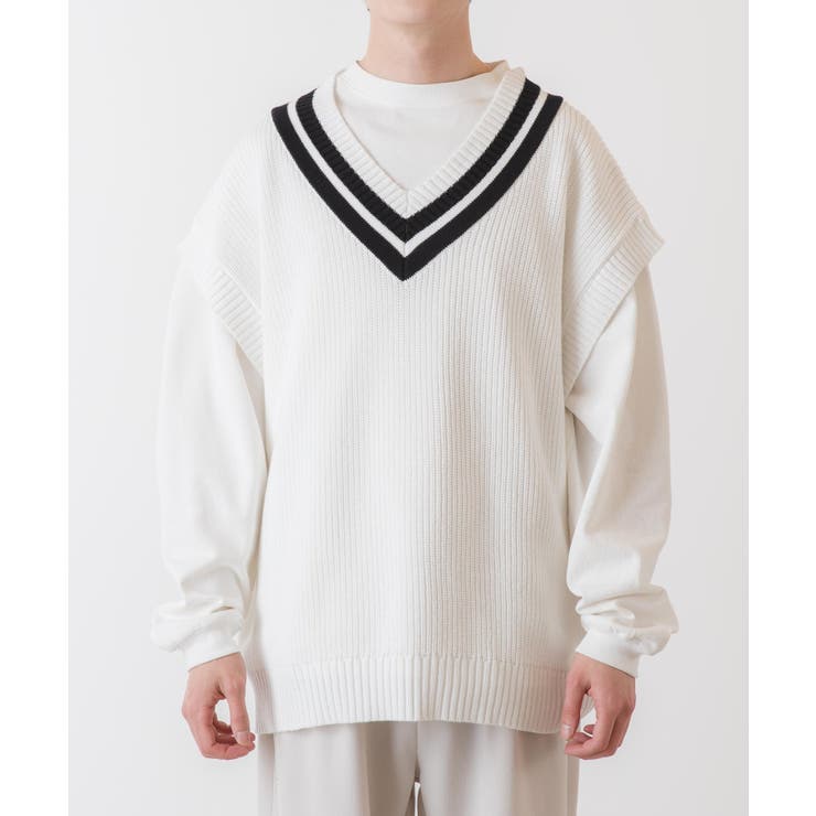 チルデンニットベスト[品番：WG010083872]｜WEGO【MEN