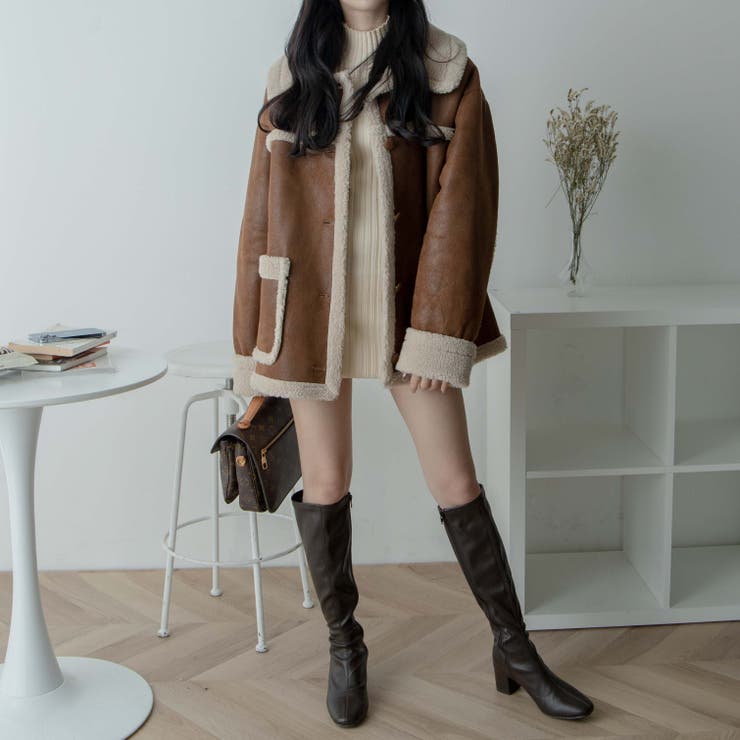 ボア切り替えランチコート レディース  秋[品番：WG010085259]｜WEGO【WOMEN】（ウィゴー）のレディースファッション通販｜SHOPLIST（ショップリスト）