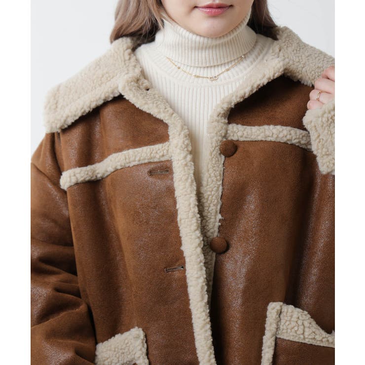 ボア切り替えランチコート レディース  秋[品番：WG010085259]｜WEGO【WOMEN】（ウィゴー）のレディースファッション通販｜SHOPLIST（ショップリスト）