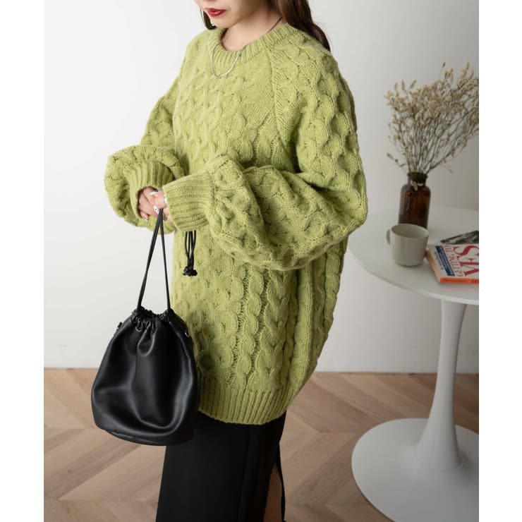 ケーブルドルマンBIGセーター レディース 秋 | WEGO【WOMEN】 | 詳細画像13 