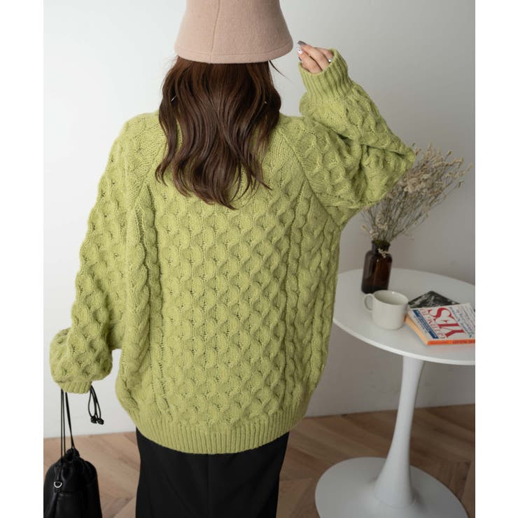ケーブルドルマンBIGセーター レディース 秋 | WEGO【WOMEN】 | 詳細画像14 