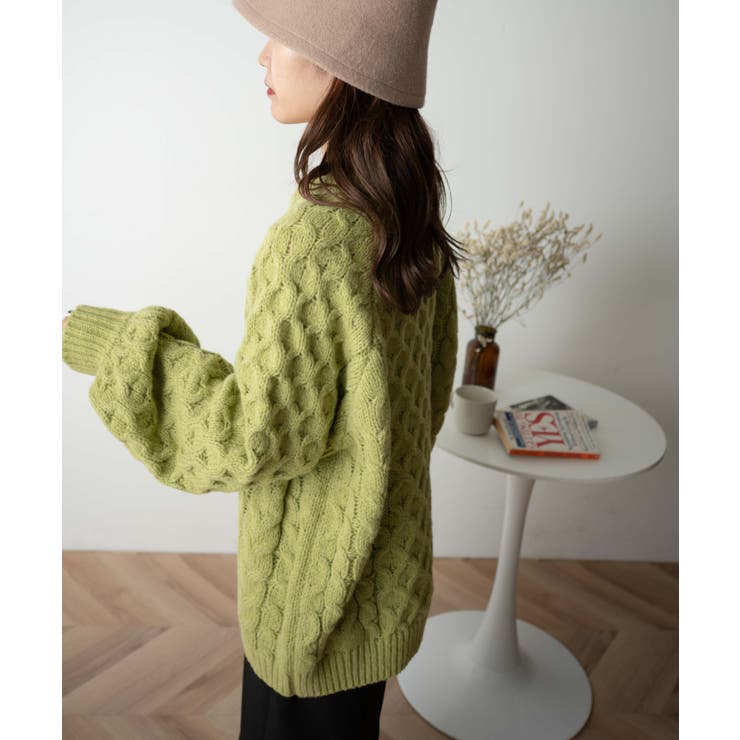 ケーブルドルマンBIGセーター レディース 秋 | WEGO【WOMEN】 | 詳細画像15 